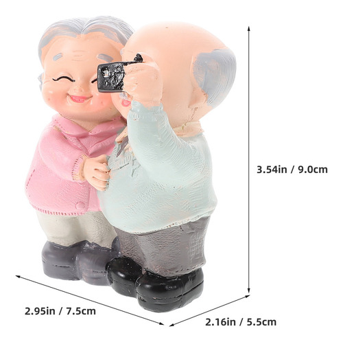 Figuras De Avós, Estátuas De Resina, Vovô, Casal Ou