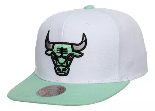 Miami Heat Mitchell & Ness Pure Platinum Mint Snapback Hat - White