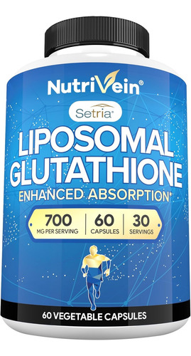 Nutrivein Liposomal Glutation Antioxidante 700 Mg Con 60 Cap Sin Sabor