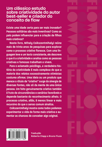 Criatividade: O Flow E A Psicologia Das Descobertas E Das Invenções, De Mihaly Csikszentmihalyi., Vol. 1. Editorial Objetiva, Capa Mole, Edição 1 Em Português, 2024