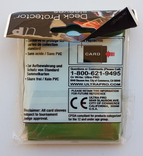Imagen 2 de 3 de Micas Ultra Pro Standard Deck Protector Green - Verde
