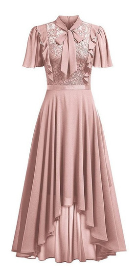 Vestido Juvenil Palo De Rosa Largo Tul Dama Honor Vestido Juvenil Palo De Rosa Largo Tul Dama Honor