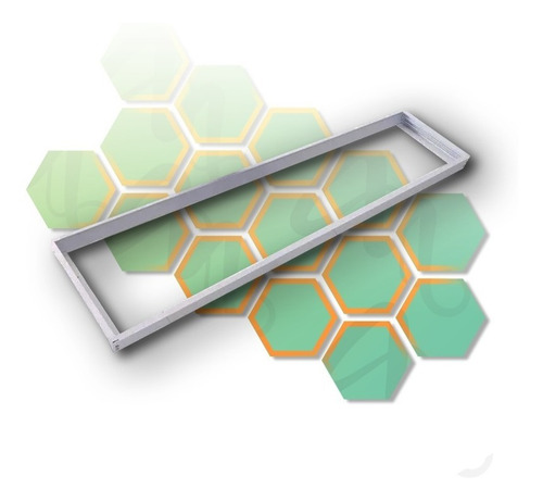 Imagen 10 de 10 de Accesorio Panel 30x120cm Led Marco Para Aplicar Tipo Plafon