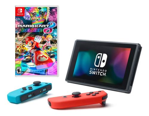 Nintendo Switch 32gb, Incluye 2 Juegos Y Comando Adicional