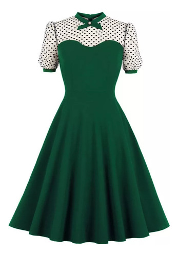 Vestido Rockabilly Pinup Hepbur De 50 S 60 S Para Mujer