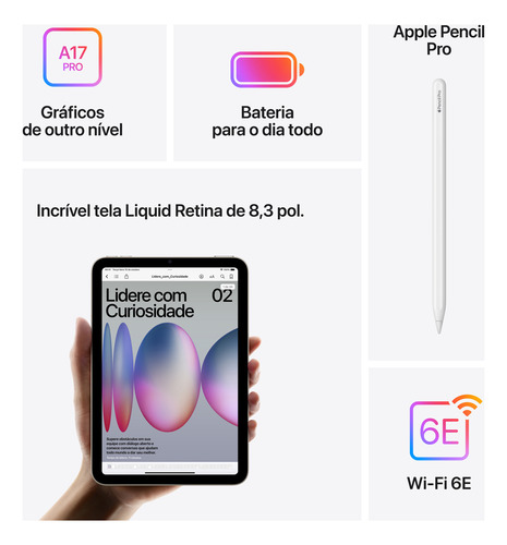 Apple iPad Mini WiFi 512 GB Azul a17 Pro - Distribuidor Autorizado