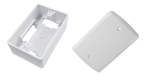 Kit 10 Un Caixa 4x2 Externa Para Tomadas C/ Tampa Cega