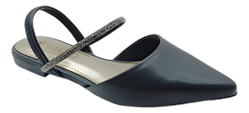 Sapatilha Slingback Com Strass Via Uno 866004