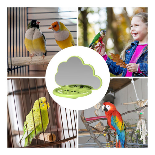 Espejo Para Cacatúas Para Jaula Espejo Para Pájaros Con Perc