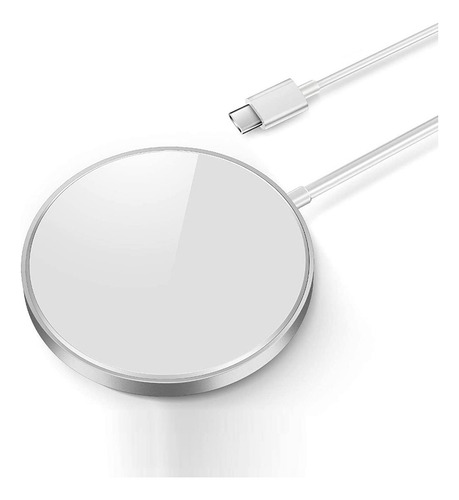 Cargador de pared YOU ER MEI USB-C Plateado con cable, inalámbrico, ideal para dispositivos móviles.