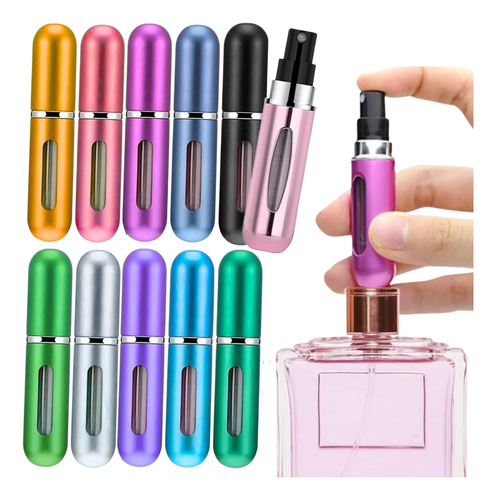Mini Atomizador Para Perfume Recargable Capsula Viaje Full