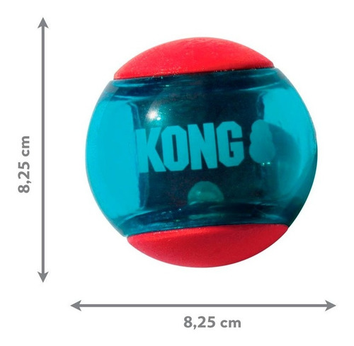 Imagen 2 de 8 de Kong Squezz Action Ball Large Juguete Pelota Perro X2-