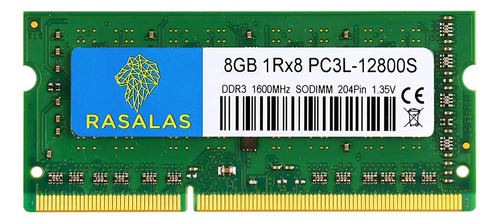 Memoria RAM Rasalas 8GB DDR3L 1600MHz SODIMM PC3L-12800 para Laptop