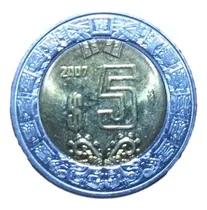 Comprar Moneda 5 Pesos Mexicanos Año 2007 - Monedas De Colección