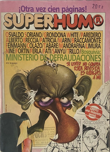 Superhumor N° 21, 1982, Historieta, Osvaldo Soriano, X7