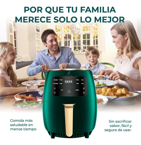 EleGate freidora eléctrica De Aire 4.5l Verde