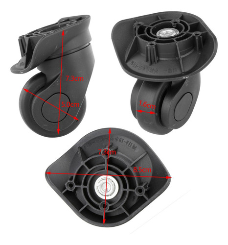 . 2 Piezas Universal Maleta Rueda Maleta Reparación Conjunto