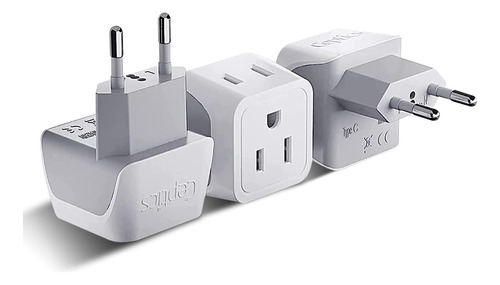 Ceptics Ct 9c Usa To Most Of Europe Travel Adapter Plug