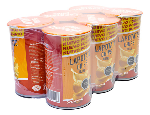 Papas Fritas Lapotato Chips Queso 45 Grs. X 6 Und