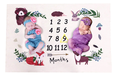 Manta Baby Monthly Milestone Para Fotografía De Franela Para