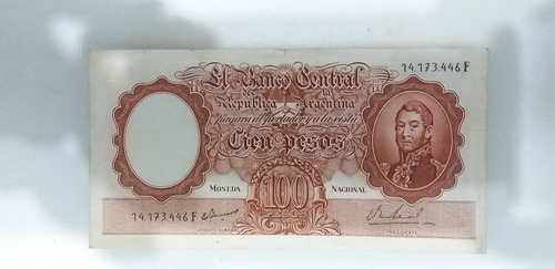 Billete Antiguo De 100 Pesos Moneda Nacional Usado (Usado)