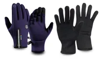 Comprar Guantes Térmicos Unisex Touch + Guantes Primera Piel Moto 