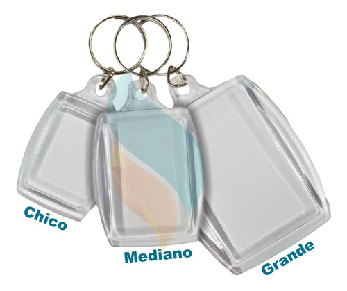 Llaveros Acrílicos Transparente 2.5x3.5 Cm Por Mayor X400 U.