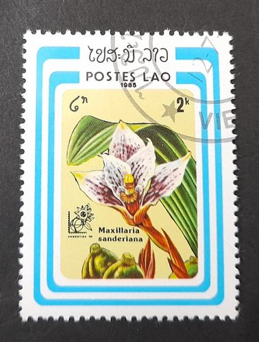 Sello Postal - Laos - 1985 Exposicion Filatelica 85