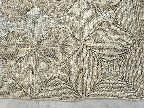 Alfombra Seagras 210x300 Cm Ancho 210 cm Color Yute Diseño de la tela Geométrica Largo 300 cm