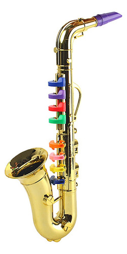 Toca Saxofón Con 8 Teclas De Colores Instrumento Musical Tem