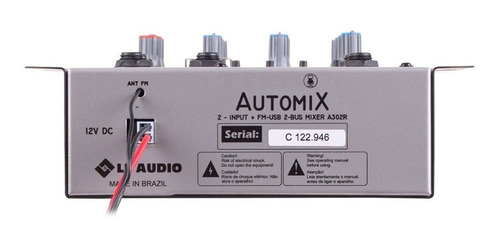 Mesa De Som Lláudio Automix A302rbt Bluetooth 2 Canais