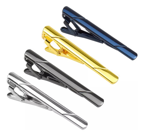 Clips De Corbata Hombre Elegante Para Boda Negocio 4 Piezas