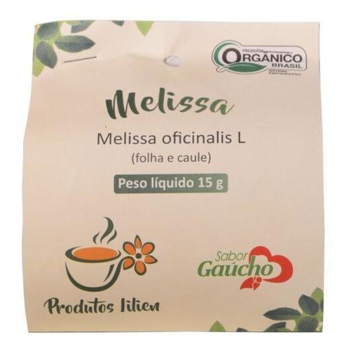 Chá De Melissa Orgânico (melissa Oficinalis L) Lilien 15 G