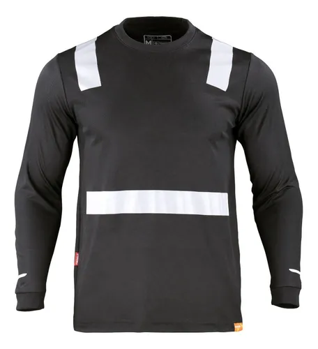 Polera Manga Larga Hombre Negra MercadoLibre