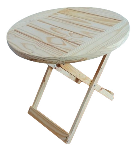 Mesa  Plegable De Madera Reforzada 77 Cm Diámetro