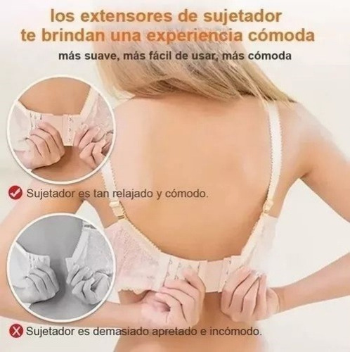 Extensiones Bra Brasier Mujer Extensores 3 Ganchos 12pcs