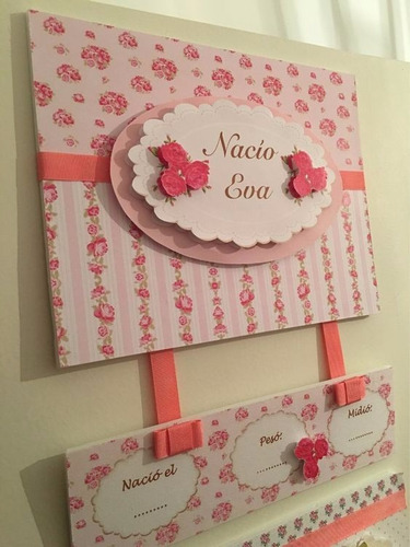 Cartel De Bienvenida Bebe, Nacimiento Niño Niña