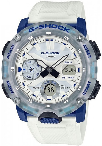 Relógio Casio G-shock Ga-2000hc-7adr Hidden Coast Carbon Cor da correia Transparente Cor do bisel Transparente Cor do fundo Branco