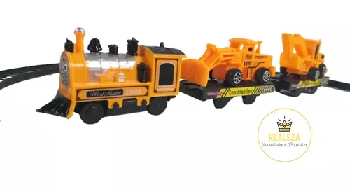 Trem De Brinquedo Construction A Pilha Locomotiva Infantil