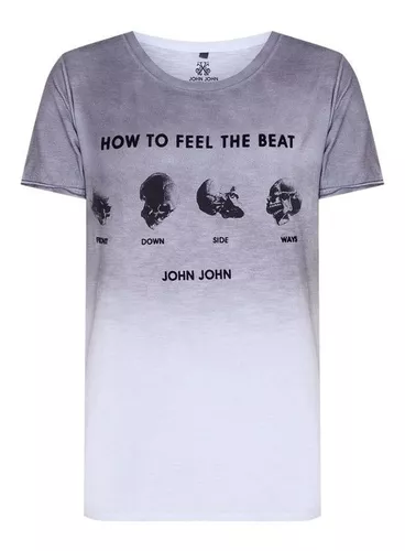 Camiseta John John Masculina Regular How To Feel The Beat Preta