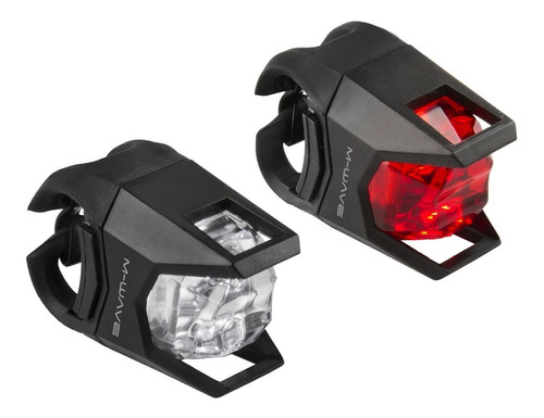 Kit Juego Luces Led Delantera Y Trasera M-wave Hunter Color Negro