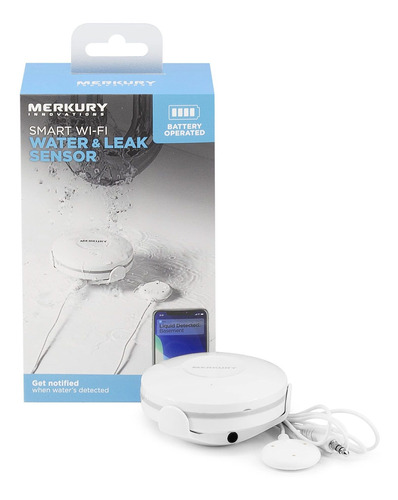 Merkury Innovations Sensor Alarma Fuga Agua Wifi Inteligente