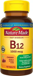 Vitamina B12 1000 Mcg Sublingual Nature Made 150 Tabletas