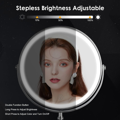 Espejo De Maquillaje, 8 Espejos De Aumento De Doble Cara ...