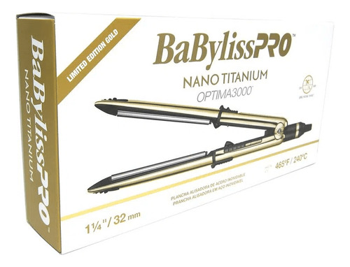 Planchita Pelo Babyliss Alisado Óptima 3000 Dorado