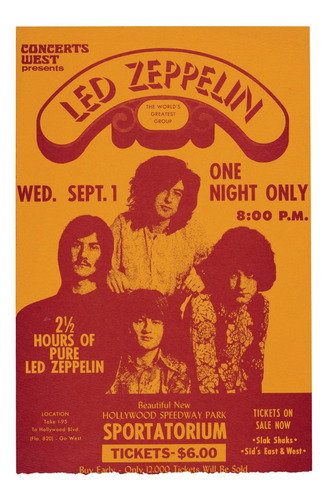 Lamina Para Enmarcar Cuadros Poster Vintage Led Zeppelin