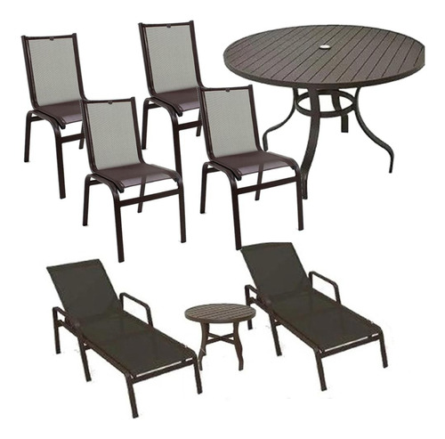 Móveis Piscina Cadeiras Aluminio, Espreguiçadeiras E Mesas