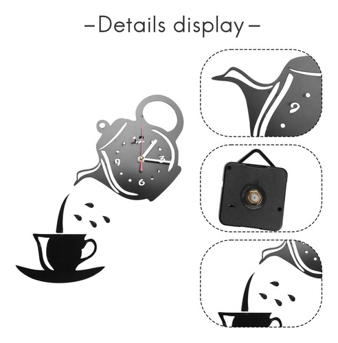 Nuevo Reloj De Pared Decorativo 3d For Tazas De Café, De
