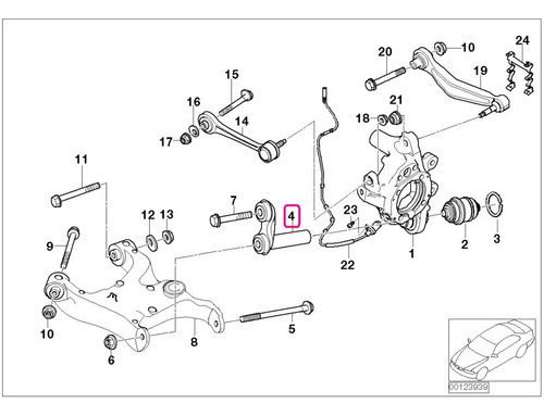 Brazo Trasero Bmw 540 97-03, 545 04-05, 550 06-10, 650 06-10