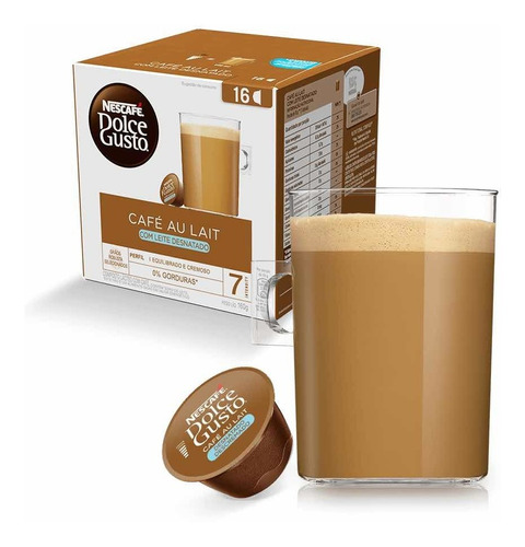 Cafe Con Leche Light Aulait Skinny X16 Capsulas Dolce Gusto